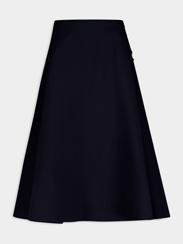 Valentino GaravaniCrepe Couture Midi Skirt at Fashion Clinic
