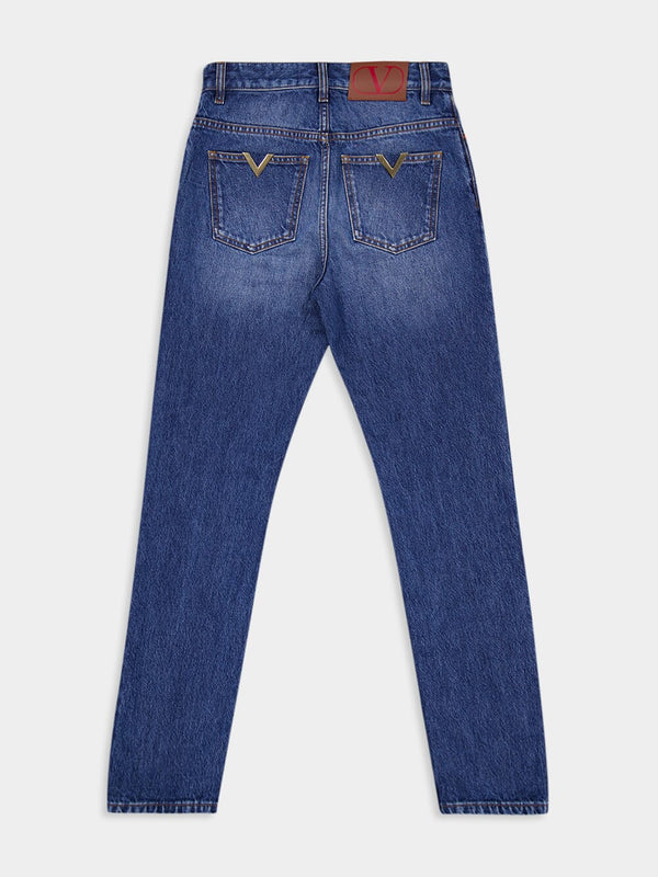 Valentino GaravaniMid-Rise Slim-Fit Cotton Jeans at Fashion Clinic