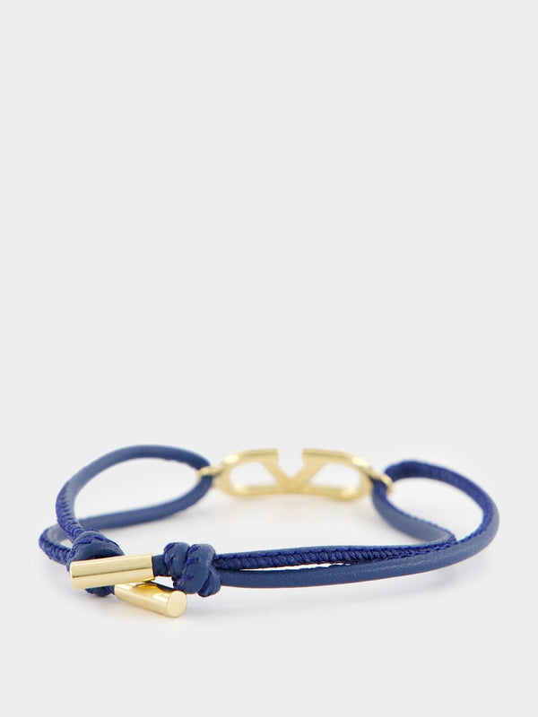 Valentino GaravaniNavy Blue Cord Bracelet at Fashion Clinic