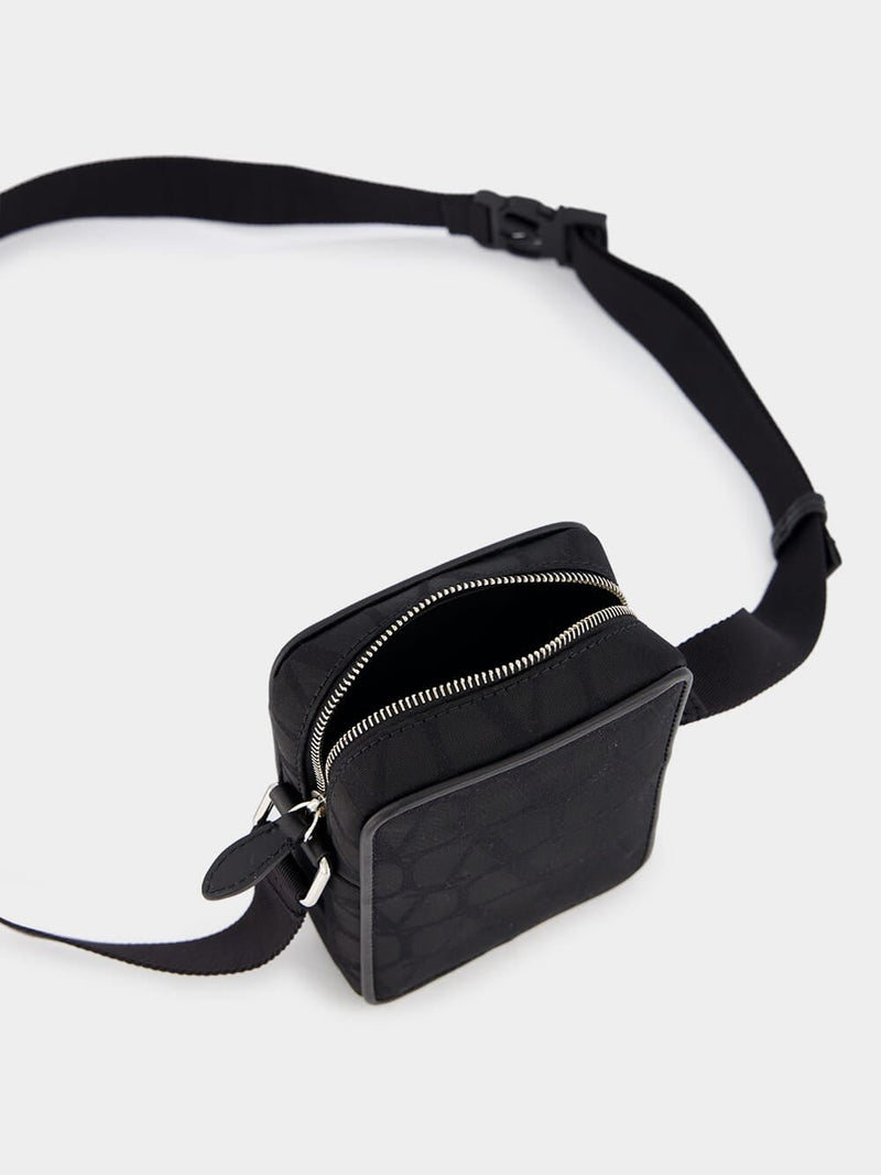 Valentino GaravaniSmall Black Iconographe Nylon Shoulder Bag at Fashion Clinic