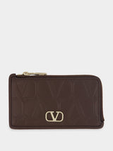 Valentino GaravaniToile Iconographe Leather Card Holder at Fashion Clinic
