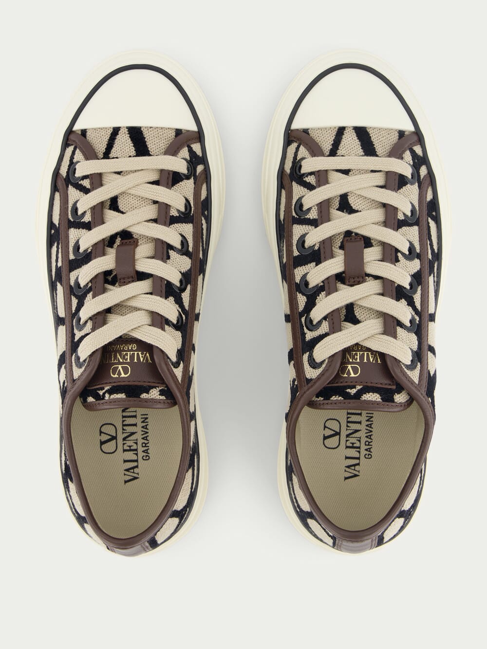 Valentino Garavani Beige Fabric Low Top Sneakers main image 1