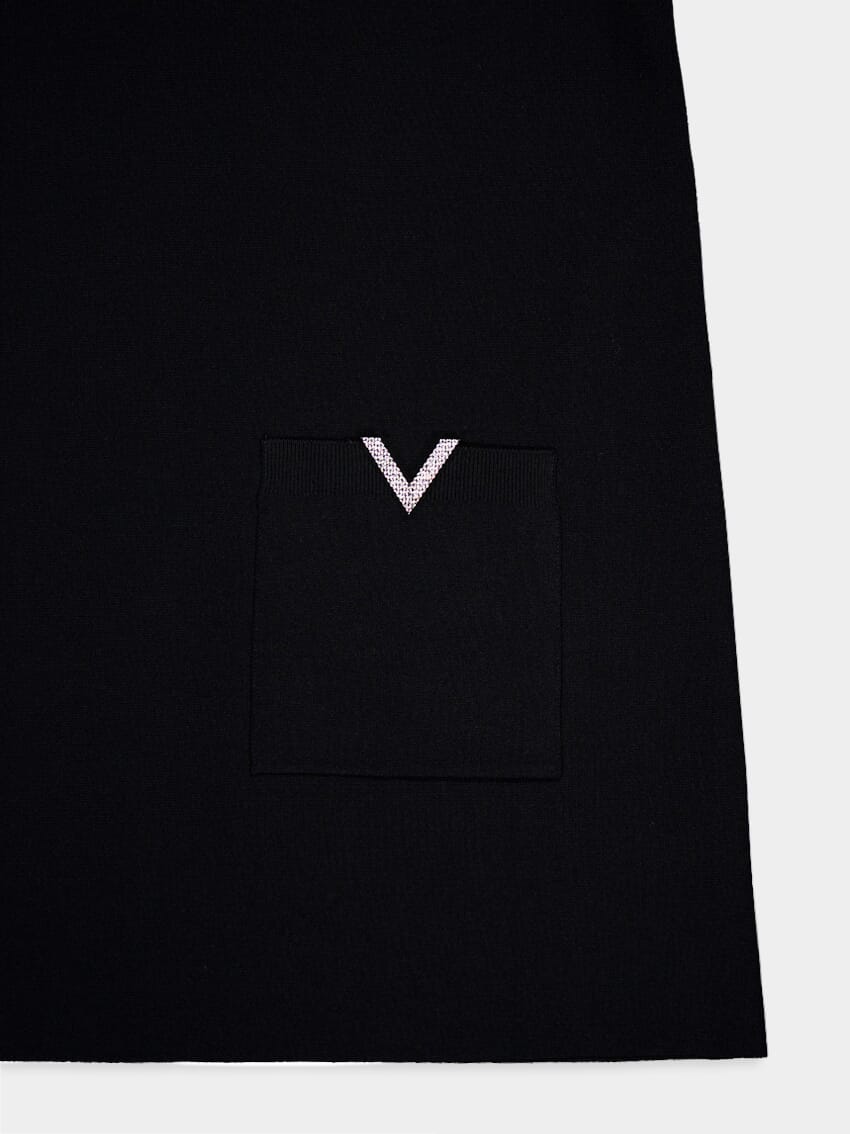Valentino GaravaniV-Detail Jumper With Feathers at Fashion Clinic