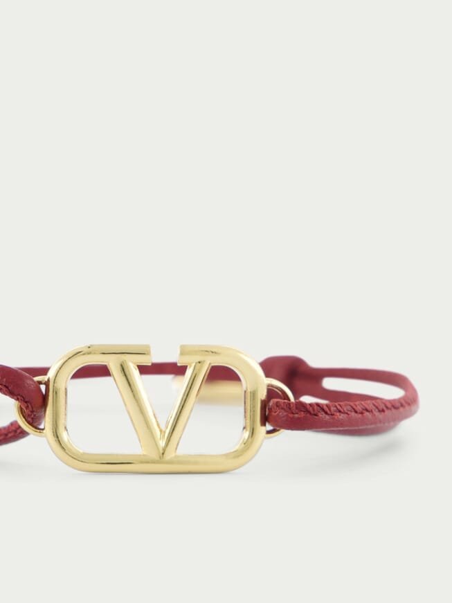 Valentino GaravaniVlogo Signature Leather Bracelet at Fashion Clinic