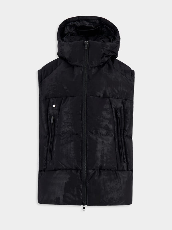 Y-3Hooded Puffer Vest at Fashion Clinic