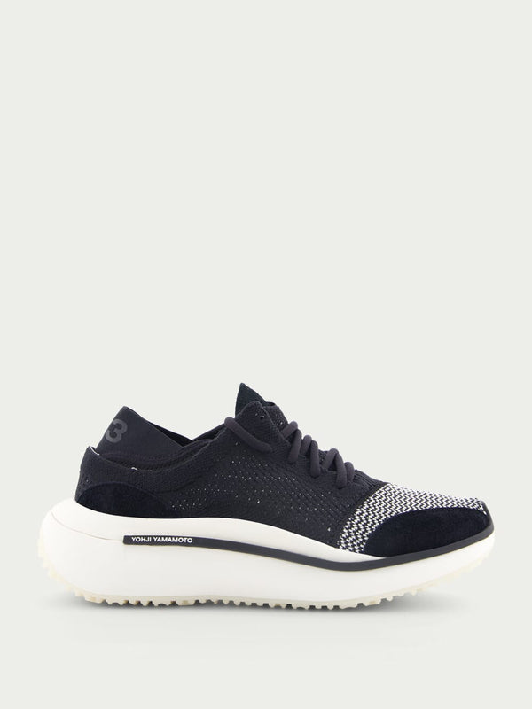 Y-3L-Top Qisan Knit Sneakers at Fashion Clinic