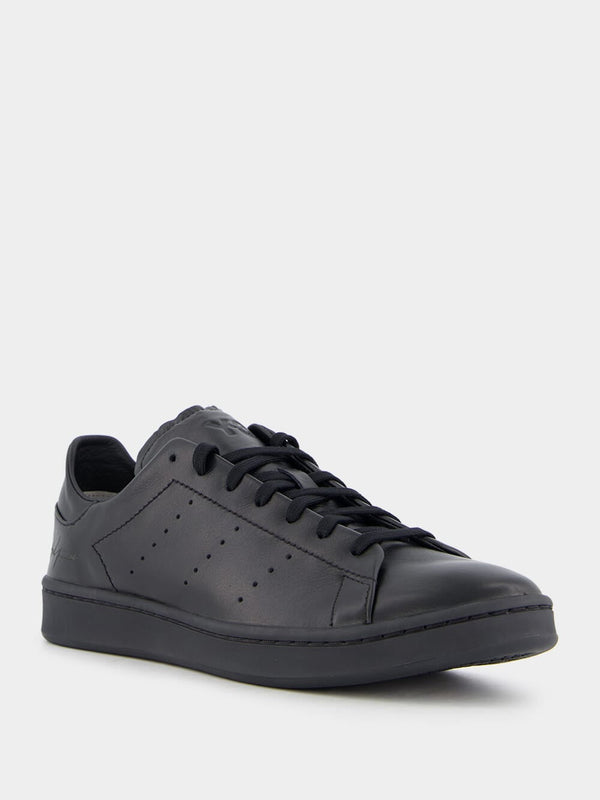 Y-3Stan Smith Black Leather Sneakers at Fashion Clinic