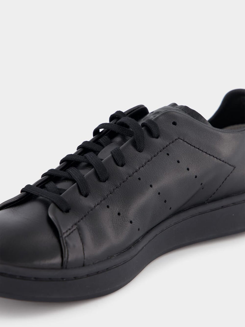 Y-3Stan Smith Black Leather Sneakers at Fashion Clinic