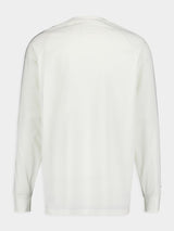 Y-3White Striped Long-Sleeve Top at Fashion Clinic