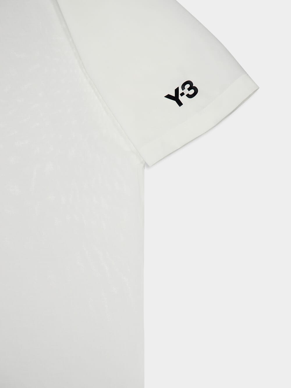 Y-3Y-3 Logo Striped White Sleeve Tee at Fashion Clinic