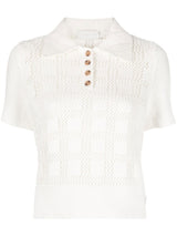 ZimmermannCotton Polo Top at Fashion Clinic