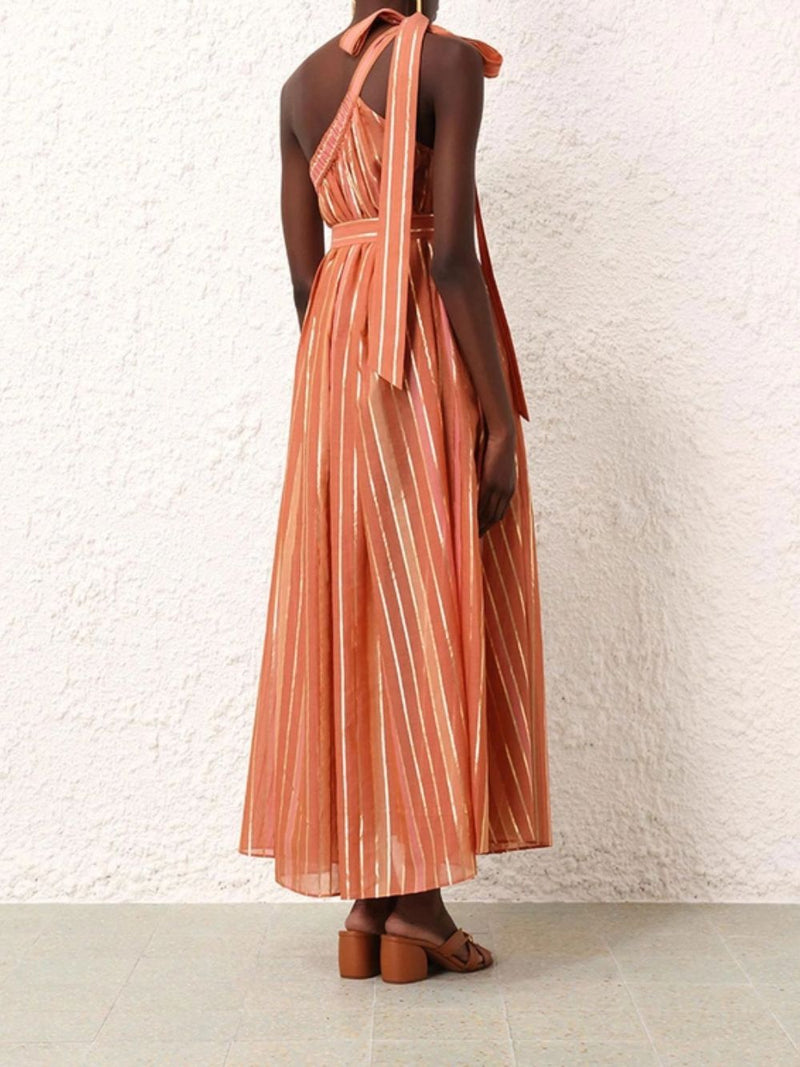 ZimmermannJunie Asymmetric Cotton Midi Dress at Fashion Clinic